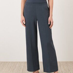 Pact Organic Cotton Airplane Pintuck Wide Leg Pant - Steel Blue XL